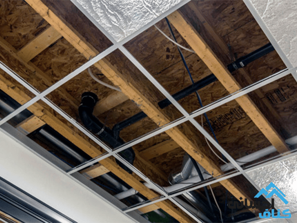 سقف کاذب چوبی برای سالن